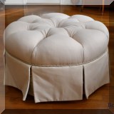 F03. Tufted ottoman. 19”h x 35”w 